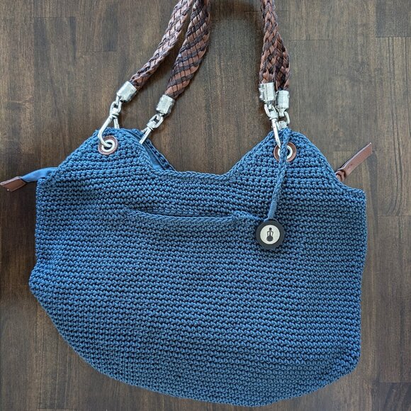 The Sak Blue and Brown Shoulder Bag - Picture 8 of 16